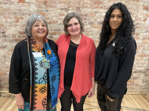 Group photo of three women
